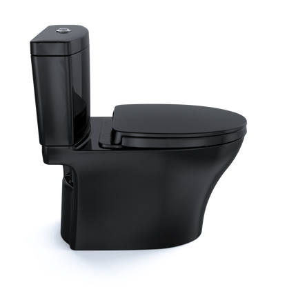 TOTO MS446124CEMFN#51 Aquia Iv Two-Piece Elongated Dual Flush 1.28 And 0.9 Gpf Universal Height Toilet - Ebony