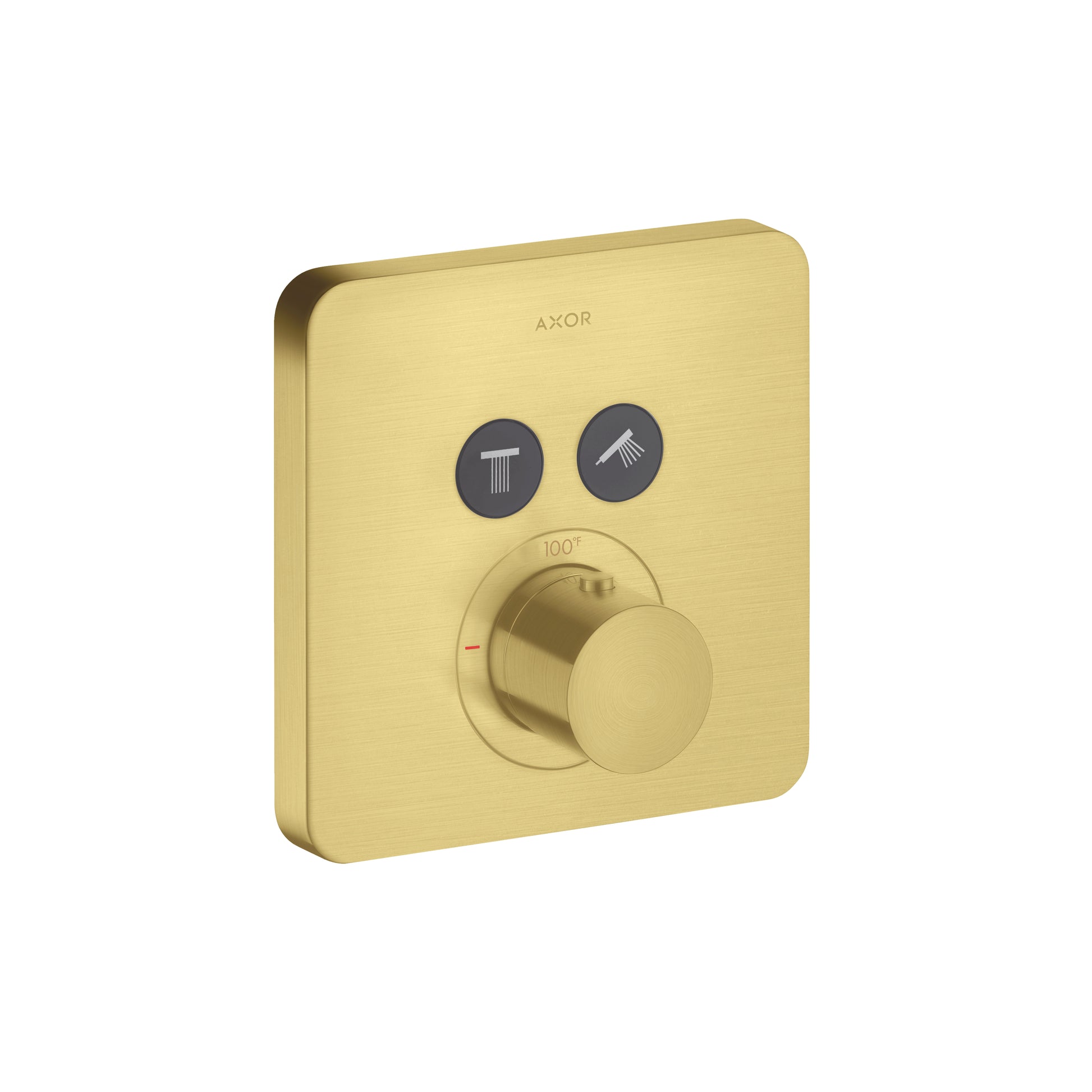 AXOR 36707251 ShowerSelect Thermostatic Trim SoftCube for 2 Functions - Brushed Gold Optic