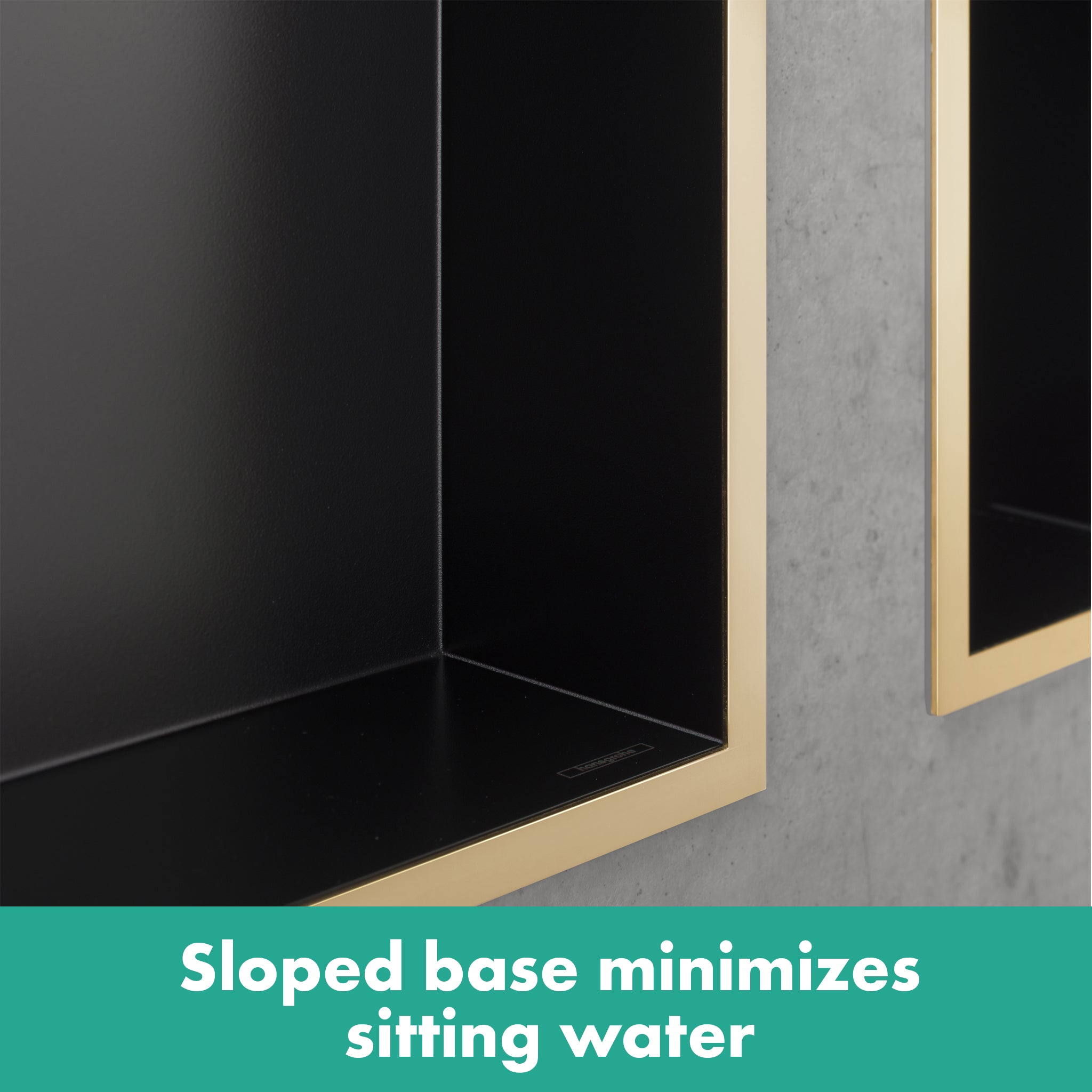 HANSGROHE 56094800 XtraStoris Individual Wall Niche Brushed Stainless Steel with Design Frame 12"x 6"x 4" - Brushed Stainless Steel