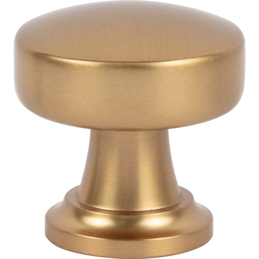 ATLAS 325-WB Browning 1 1/4" Diameter Round Knob - Warm Brass