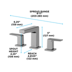 TOTO TLG10201U#PN Gb Series 1.2 Gpm Two Handle Widespread Bathroom Sink Faucet With Drain Assembly - Polished Nickel
