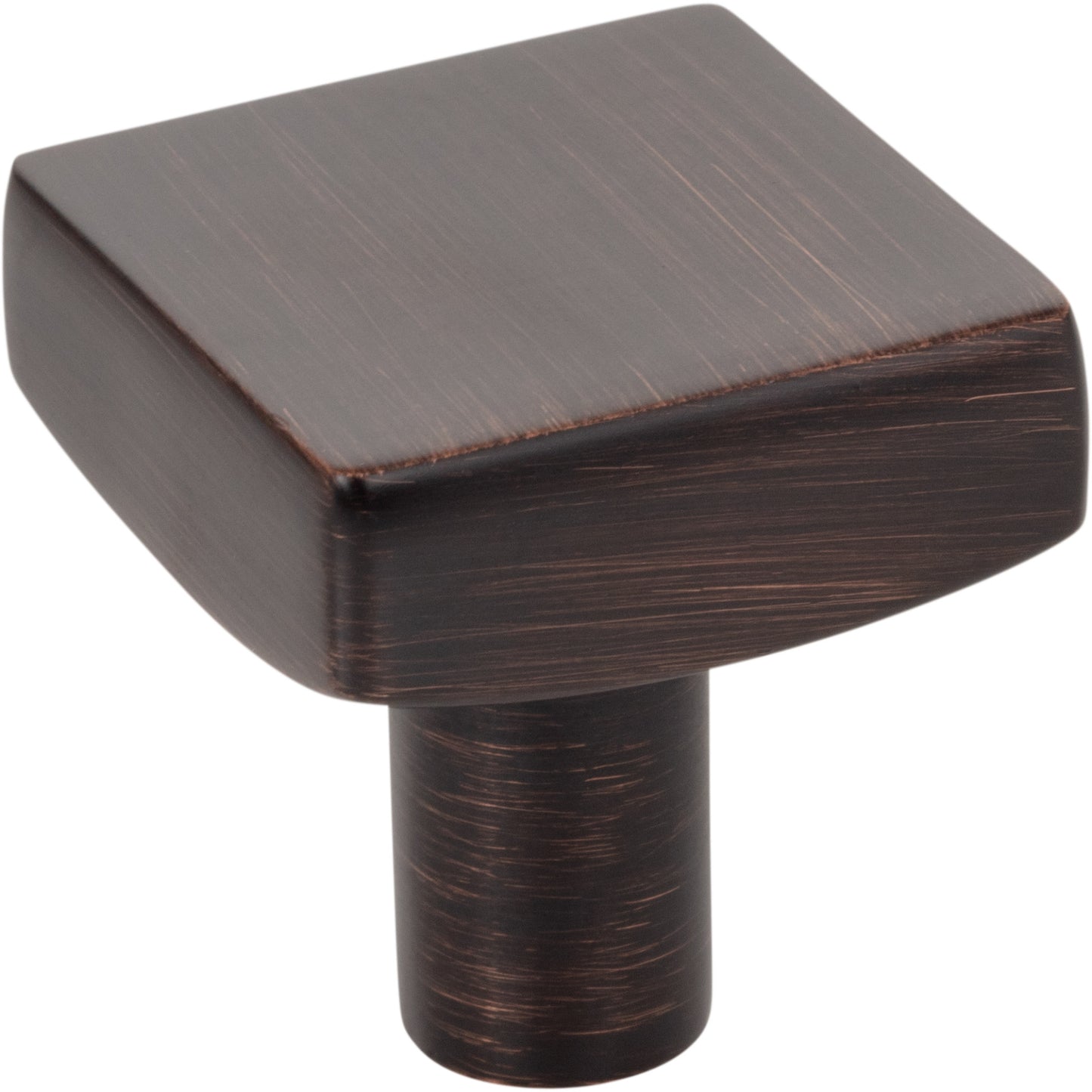 JEFFREY ALEXANDER 845DBAC Dominique 1-1/8" Length Square Knob - Brushed Oil Rubbed Bronze