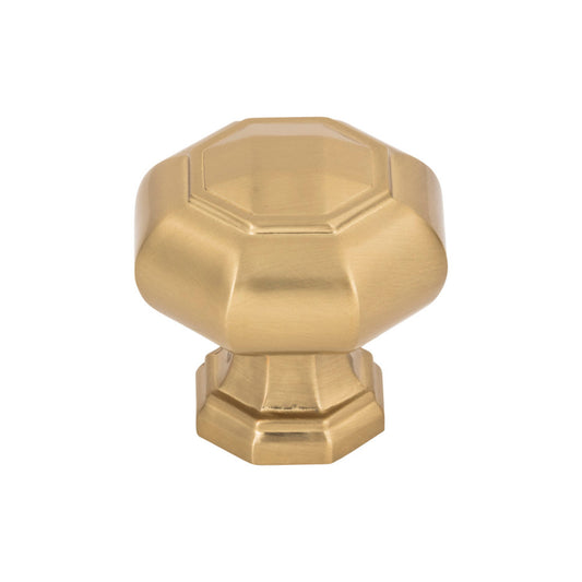 ATLAS 418-WB Royals 1 1/4" Diameter Round Knob , Warm Brass