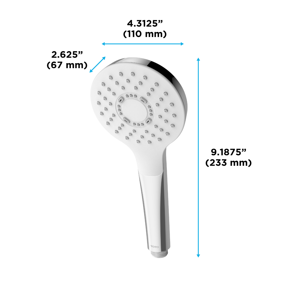 TOTO TBW01009U4#PN G Series 1.75 GPM Single Spray 4 inch Round Handshower with COMFORT WAVE Technology , Polished Nickel