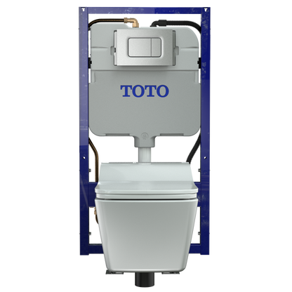 TOTO SW4549AT60#01 Sw Washlet+ Ready Square Electronic Bidet Toilet Seat With Auto Flush Ready Cotton White - Cotton White