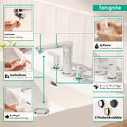 HANSGROHE 72530001 Rebris S Widespread Faucet 110 with Pop-Up Drain, 1.2 GPM - Chrome