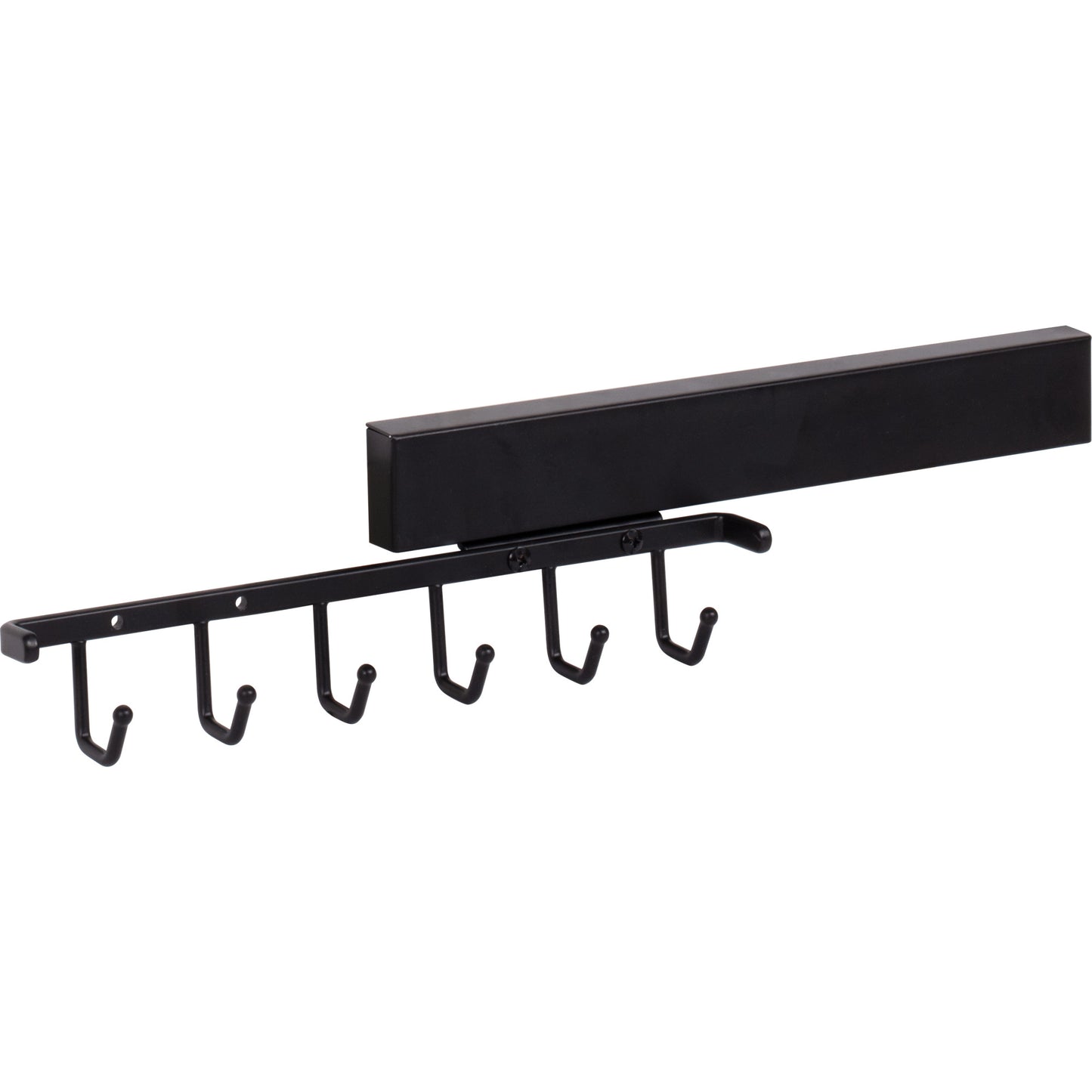 HARDWARE RESOURCES 295B-MB Matte Black 12" Belt Rack - Matte Black