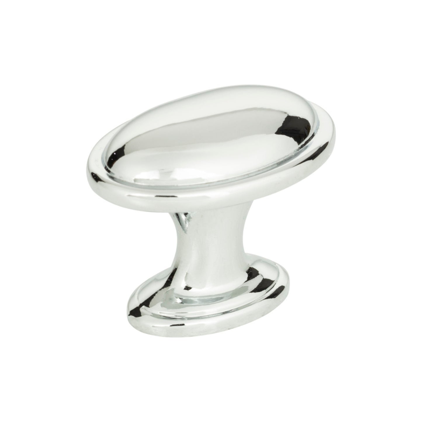 ATLAS 316-CH Austen 1 5/16" Length Oval Knob - Polished Chrome