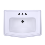 TOTO LPT780.4#01 Clayton Rectangular Pedestal Bathroom Sink for 4 Inch Center Faucets , Cotton White