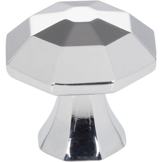 JEFFREY ALEXANDER 678PC Wheeler 1-1/4" Length Geometric Knob - Polished Chrome