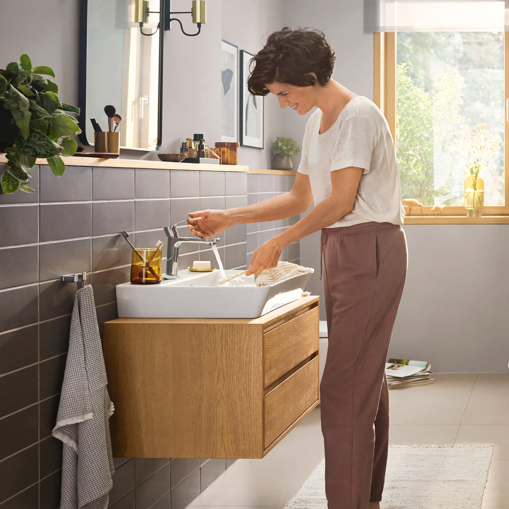 HANSGROHE 72557001 Rebris E Single-Hole Faucet 110 with Pop-Up Drain, 1.2 GPM - Chrome