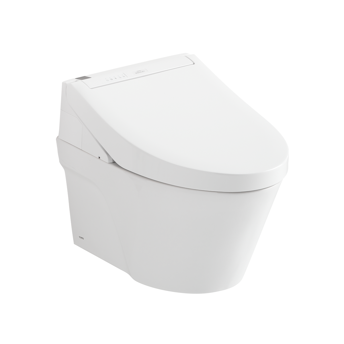 TOTO CWT4263084CMFG#MS Washlet+ Ap Wall-Hung Elongated Toilet And Washlet C5 And Duofit In-Wall 0.9 And 1.28 Gpf Dual-Flush Tank System - Matte Silver