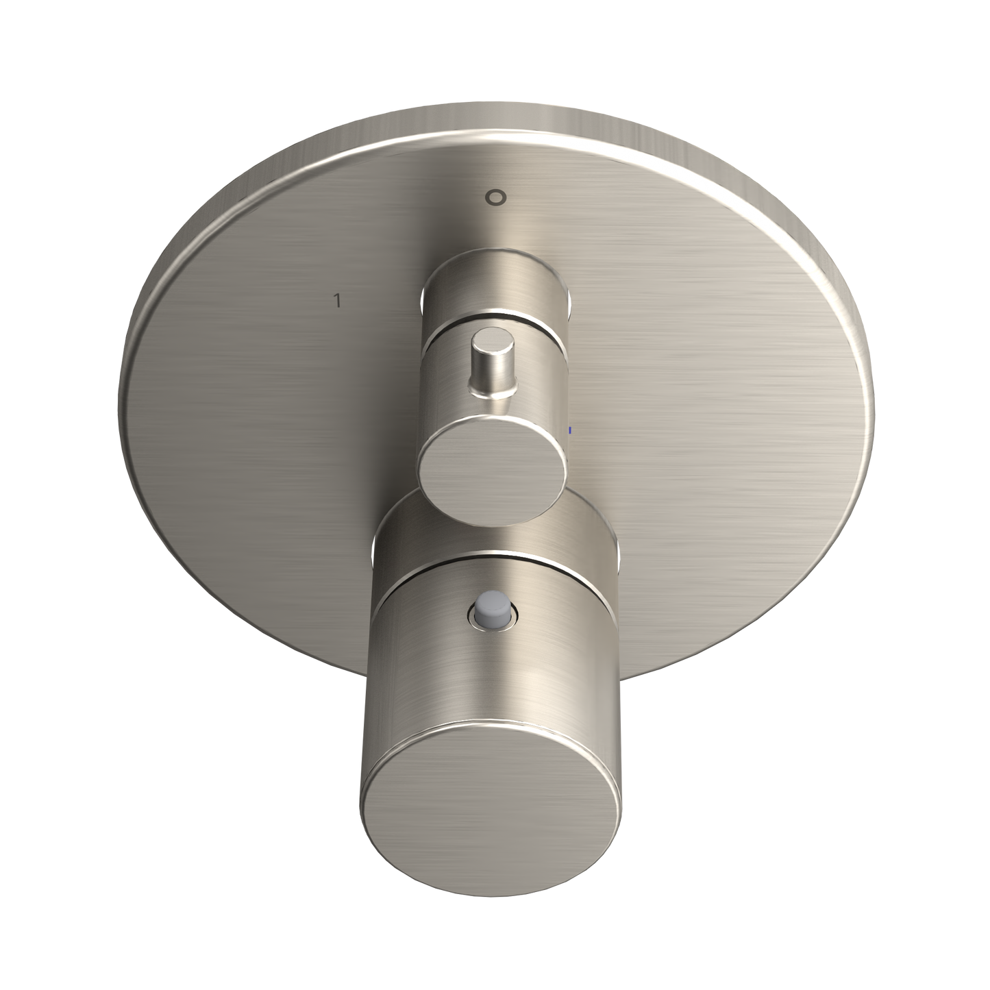 TOTO TBV01408U#BN Round Thermostatic Mixing Valve with Two-Way Diverter Shower Trim , Brushed Nickel