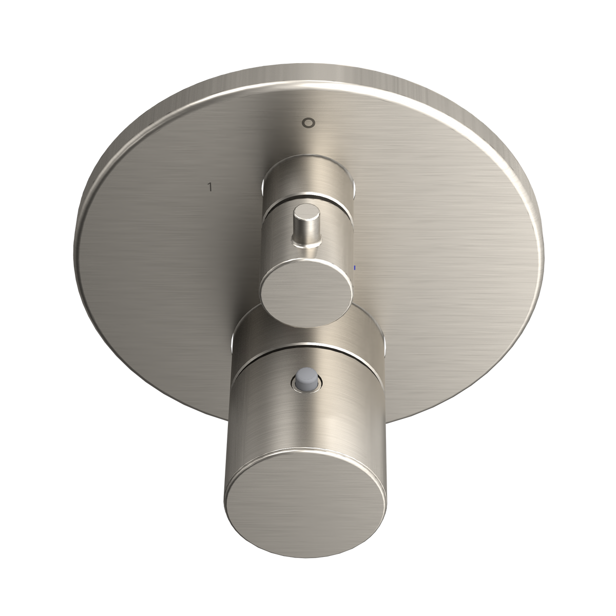 TOTO TBV01408U#BN Round Thermostatic Mixing Valve With Two-Way Diverter Shower Trim - Brushed Nickel