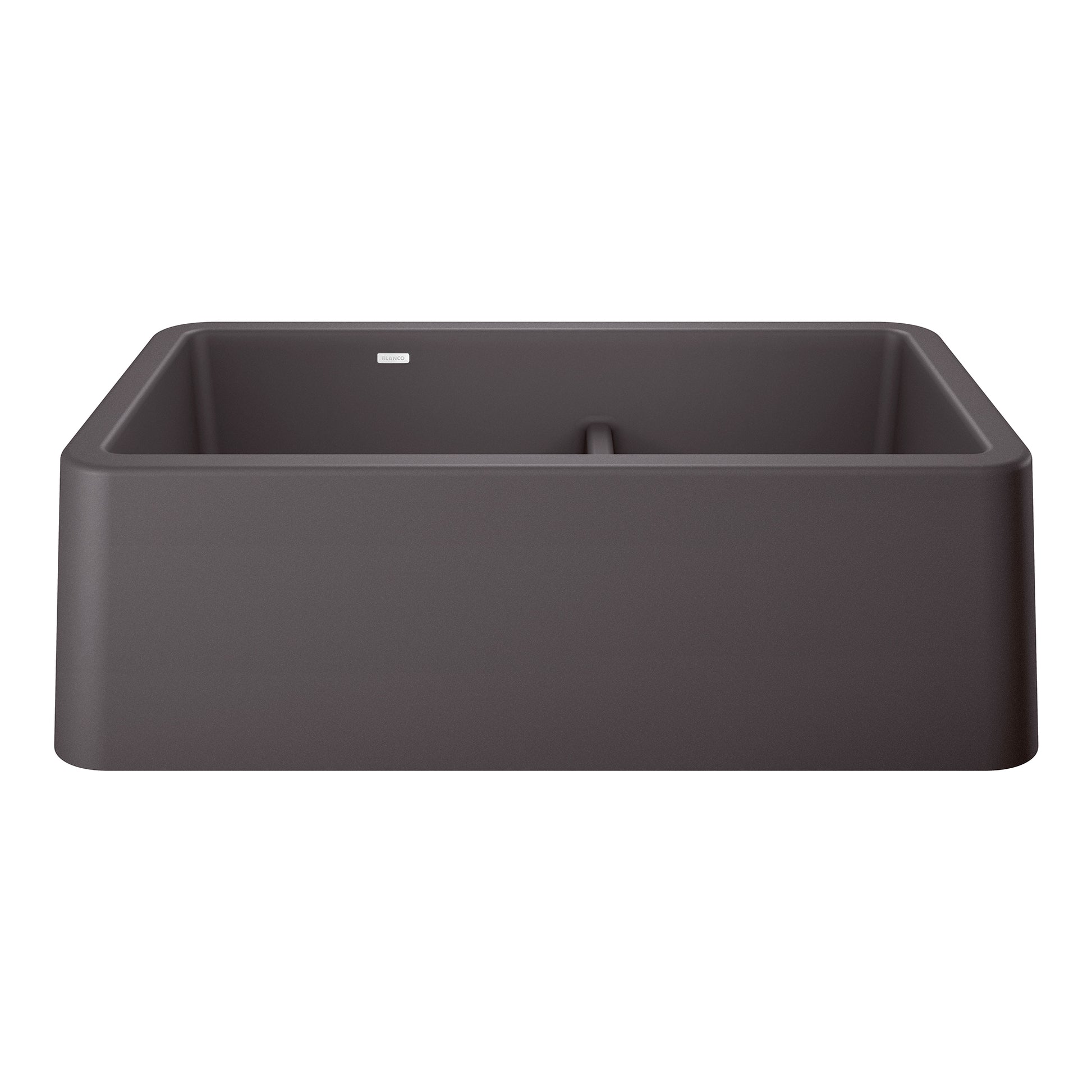 BLANCO 402326 Ikon Ikon SILGRANIT 33" Double Bowl Apron-Front Farmhouse Sink with Low Divide - Cinder in Cinder