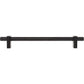 JEFFREY ALEXANDER 698-12MB Larkin Knurled Ends 12" Center-to-Center Appliance Pull - Matte Black