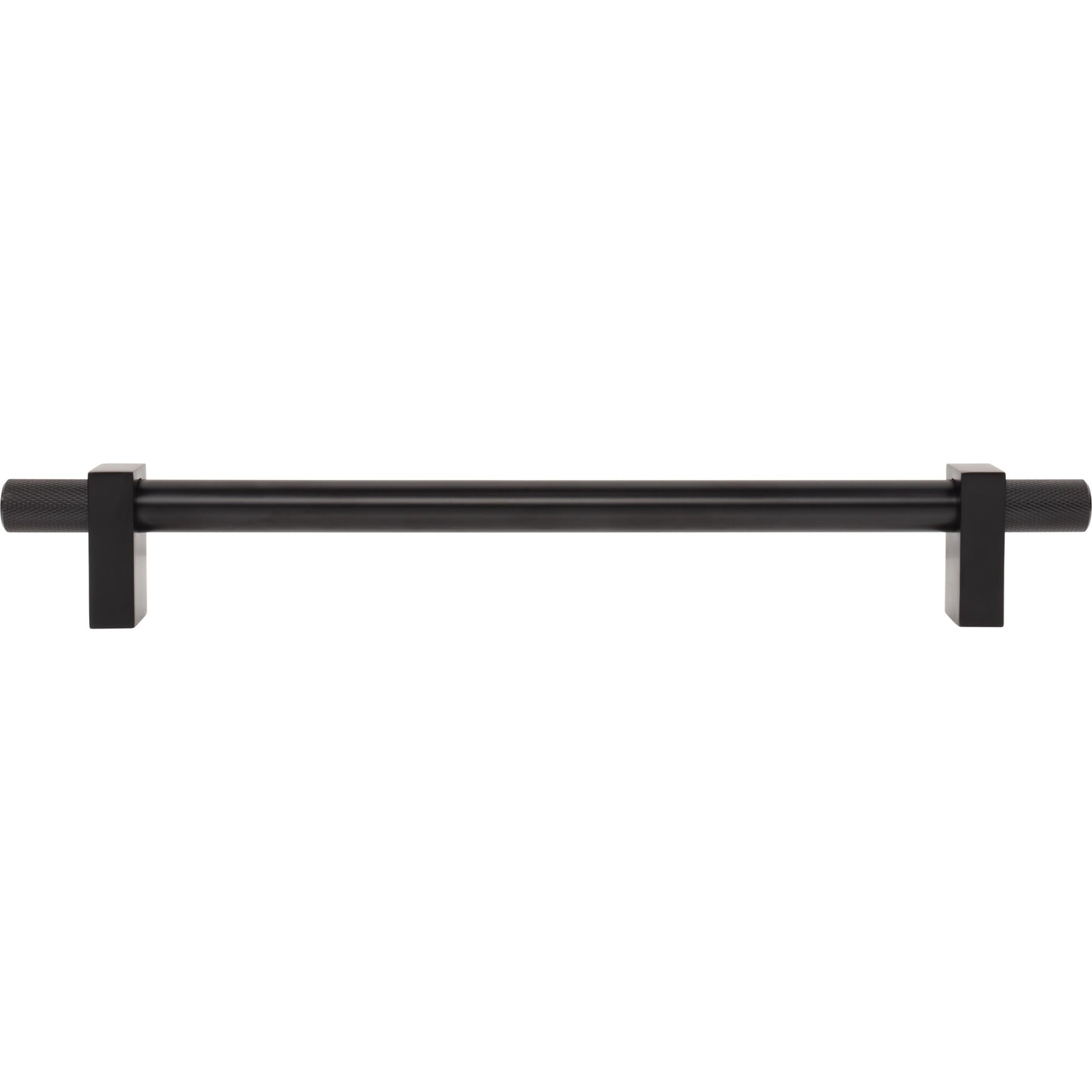 JEFFREY ALEXANDER 698-12MB Larkin Knurled Ends 12" Center-to-Center Appliance Pull - Matte Black