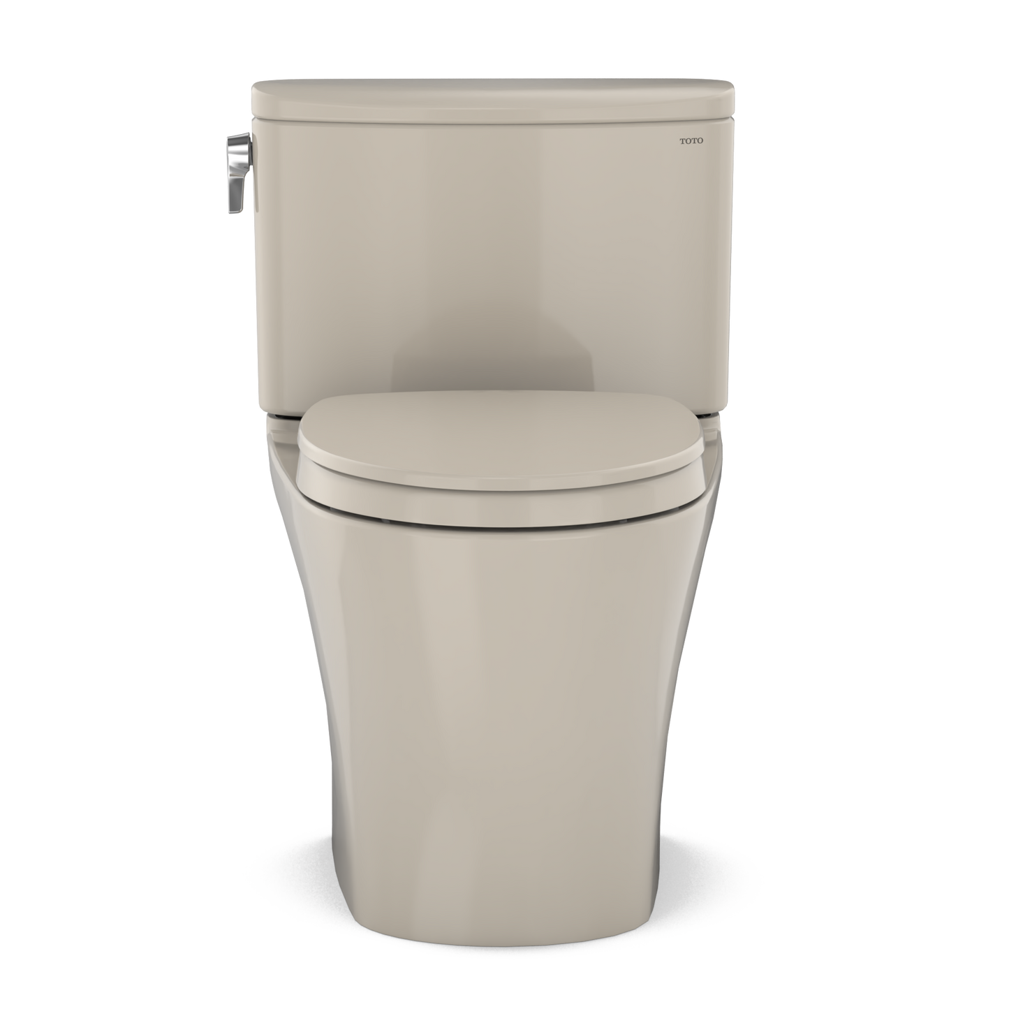 TOTO MS442124CEFG#03 Nexus Two-Piece Elongated 1.28 GPF Universal Height Toilet with CEFIONTECT and SS124 SoftClose Seat , Bone