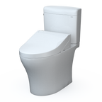TOTO MW4363084CEMFGN#01 Washlet+ Aquia Iv Cube Two-Piece Elongated Dual Flush 1.28 And 0.9 Gpf Toilet With C5 Bidet Seat - Cotton White