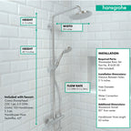 HANSGROHE 27185001 Croma Showerpipe 220 1-Jet, 2.5 GPM - Chrome