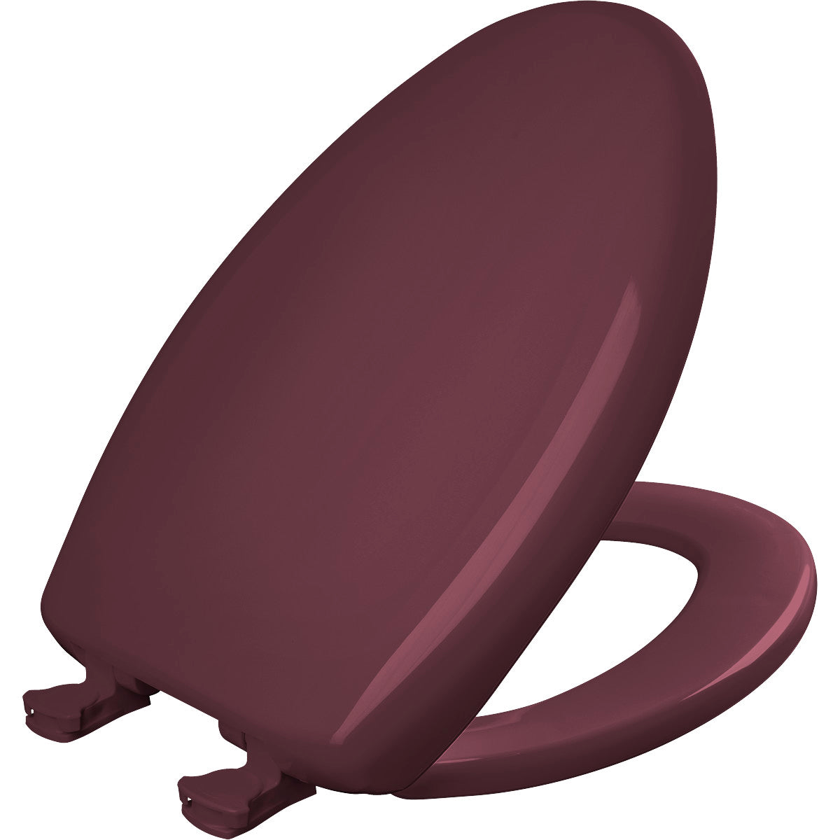 Bemis Elongated Plastic Toilet Seat in Loganberry with STA-TITE Seat Fastening System, Easy•Clean and  Whisper•Close Hinge