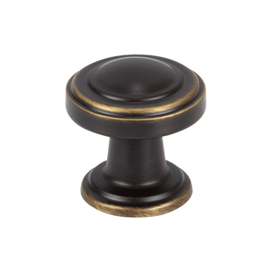 ATLAS 313-CFB Bronte 1 1/8" Diameter Round Knob - Cafe Bronze