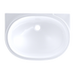 TOTO LT546G#01 Oval 19-11/16" x 13-3/4" Undermount Bathroom Sink with CEFIONTECT , Cotton White