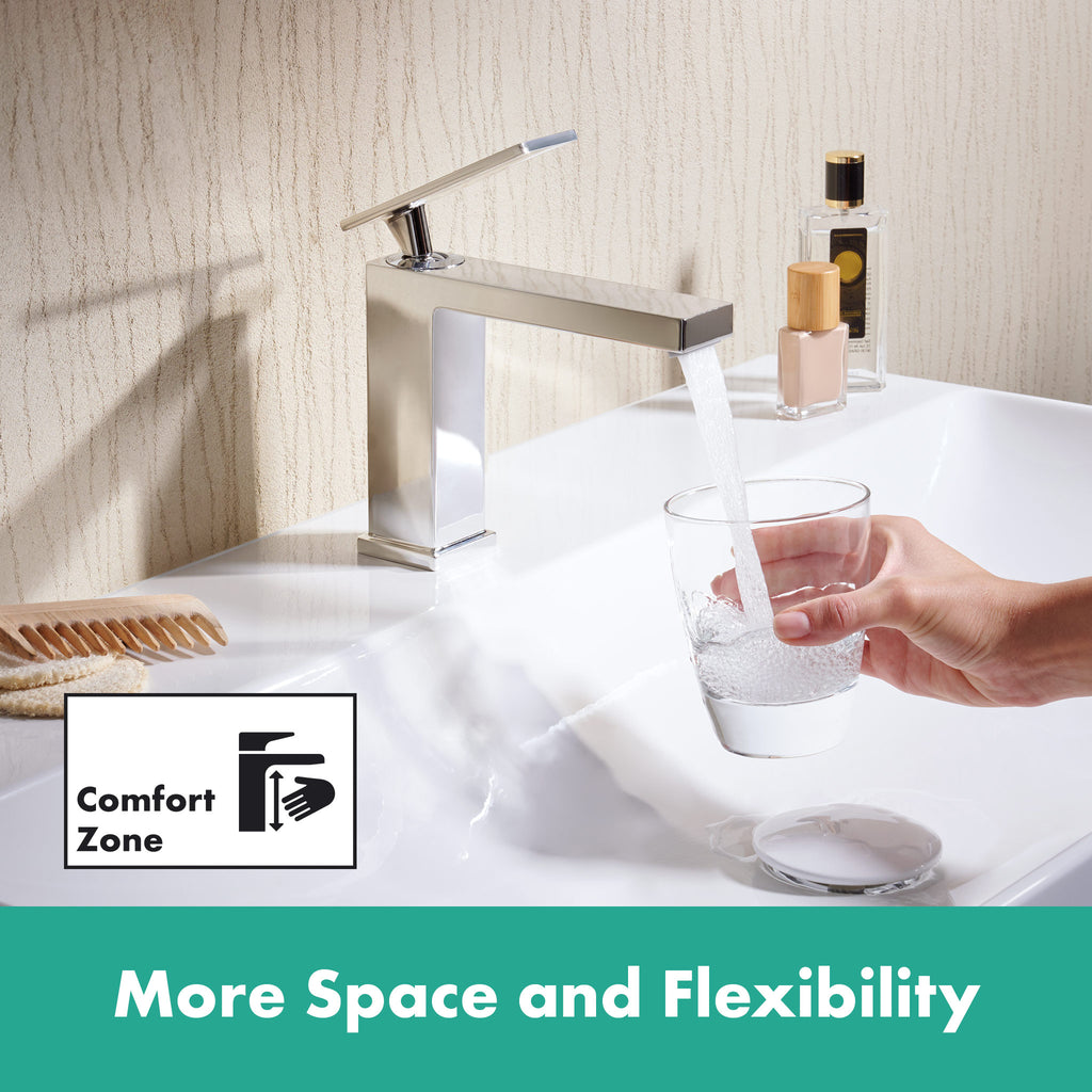 HANSGROHE 73014001 Tecturis E Single-Hole Faucet 110 with Pop-Up Drain, 1.2 GPM - Chrome