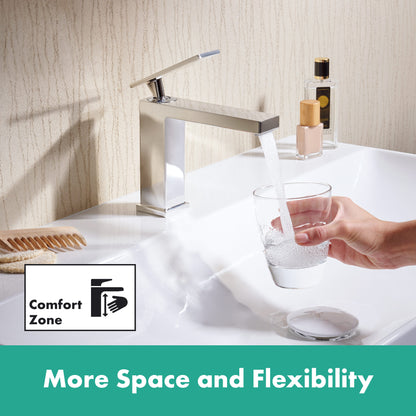 HANSGROHE 73014001 Tecturis E Single-Hole Faucet 110 with Pop-Up Drain, 1.2 GPM - Chrome