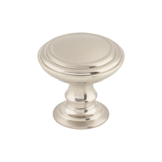 TOP KNOBS TK321BSN Reeded 1 1/2" Diameter Round Knob - Brushed Satin Nickel