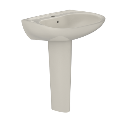 TOTO LPT242G#12 Prominence Oval Basin Pedestal Bathroom Sink With Cefiontect For Single Hole Faucets - Sedona Beige
