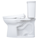 TOTO MW7864736CEFG#01 Drake Transitional WASHLET+ Two-Piece Elongated 1.28 GPF Universal Height TORNADO FLUSH Toilet with S7A Contemporary Bidet Seat , Cotton White