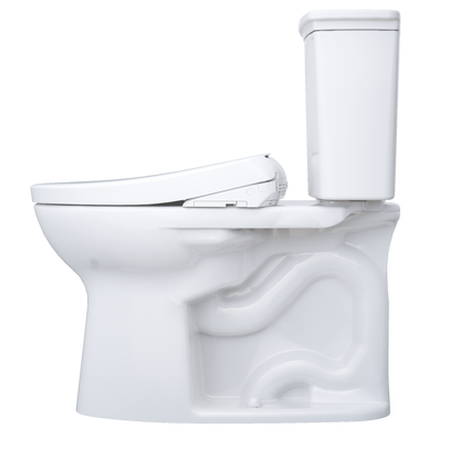 TOTO MW7864736CEG#01 Drake Transitional Washlet+ Two-Piece Elongated 1.28 Gpf Tornado Flush Toilet With S7A Contemporary Bidet Seat - Cotton White