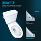 TOTO MS776124CEFG.10#01 Drake Two-Piece Elongated 1.28 GPF Universal Height TORNADO FLUSH  Toilet with 10 Inch Rough-In , Cotton White