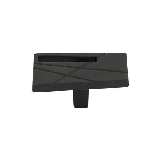 ATLAS 252L-BL Modernist Left 1 3/4" Length Rectangle Knob , Matte Black