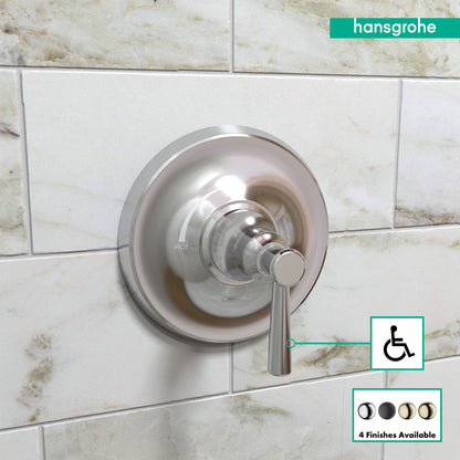 HANSGROHE 04779000 Chrome Joleena Transitional Pressure Balance Trim