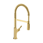 HANSGROHE 04851250 Locarno Semi-Pro Kitchen Faucet, 2-Spray, 1.75 GPM - Brushed Gold Optic