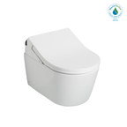 TOTO CWT4474047CMFGA#MS Washlet+ Rp Wall-Hung D-Shape Toilet With Rx Bidet Seat And Duofit In-Wall 1.28 And 0.9 Gpf Auto Dual-Flush Tank System - Matte Silver