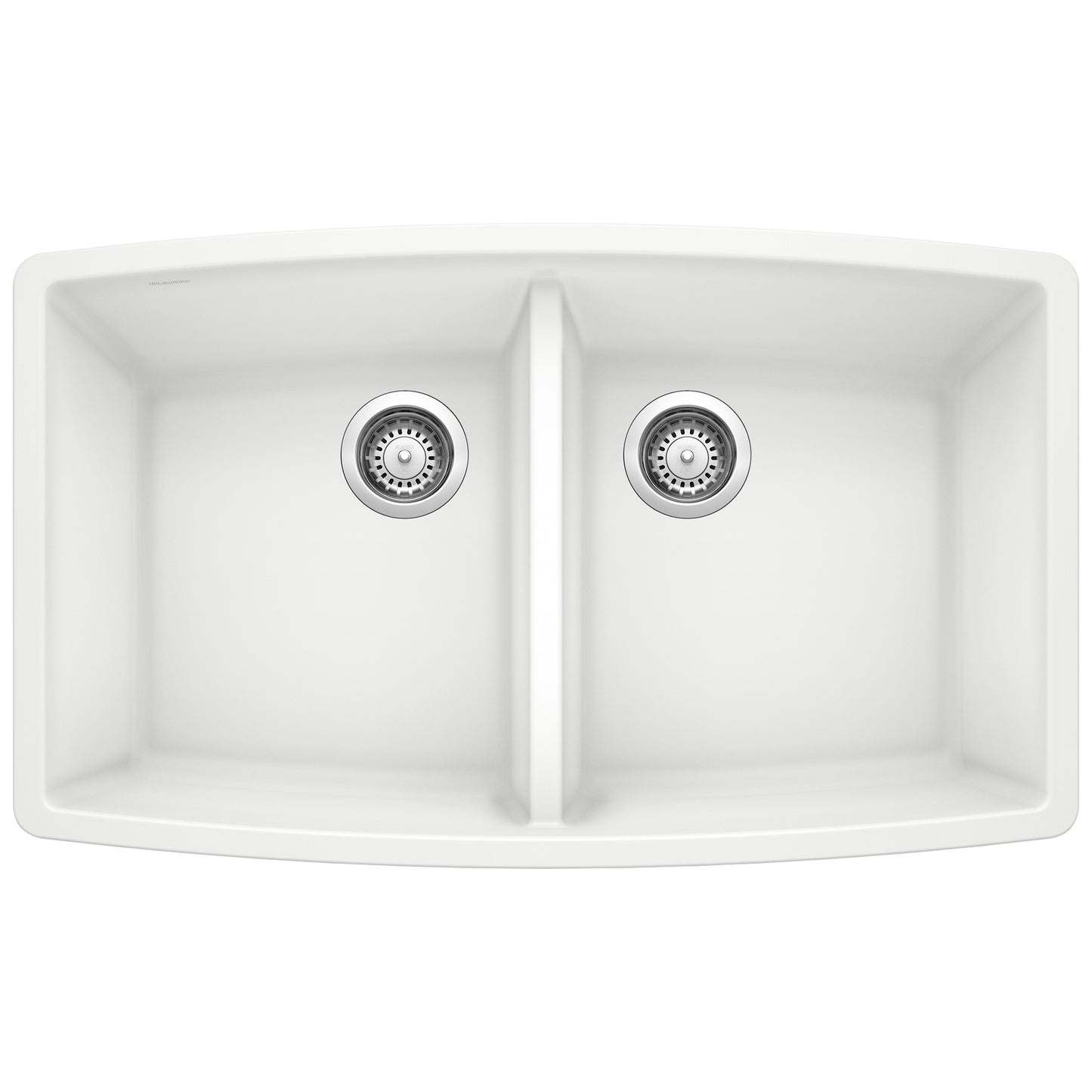 BLANCO 440071 Performa Performa SILGRANIT 33" 50/50 Double Bowl Undermount Kitchen Sink - White in White