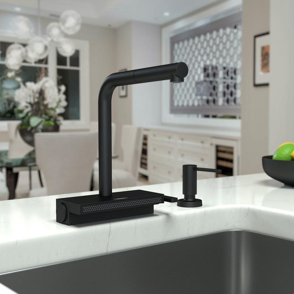 HANSGROHE 73830671 Aquno Select Kitchen Faucet, 2-Spray Pull-Out with sBox, 1.75 GPM - Matte Black