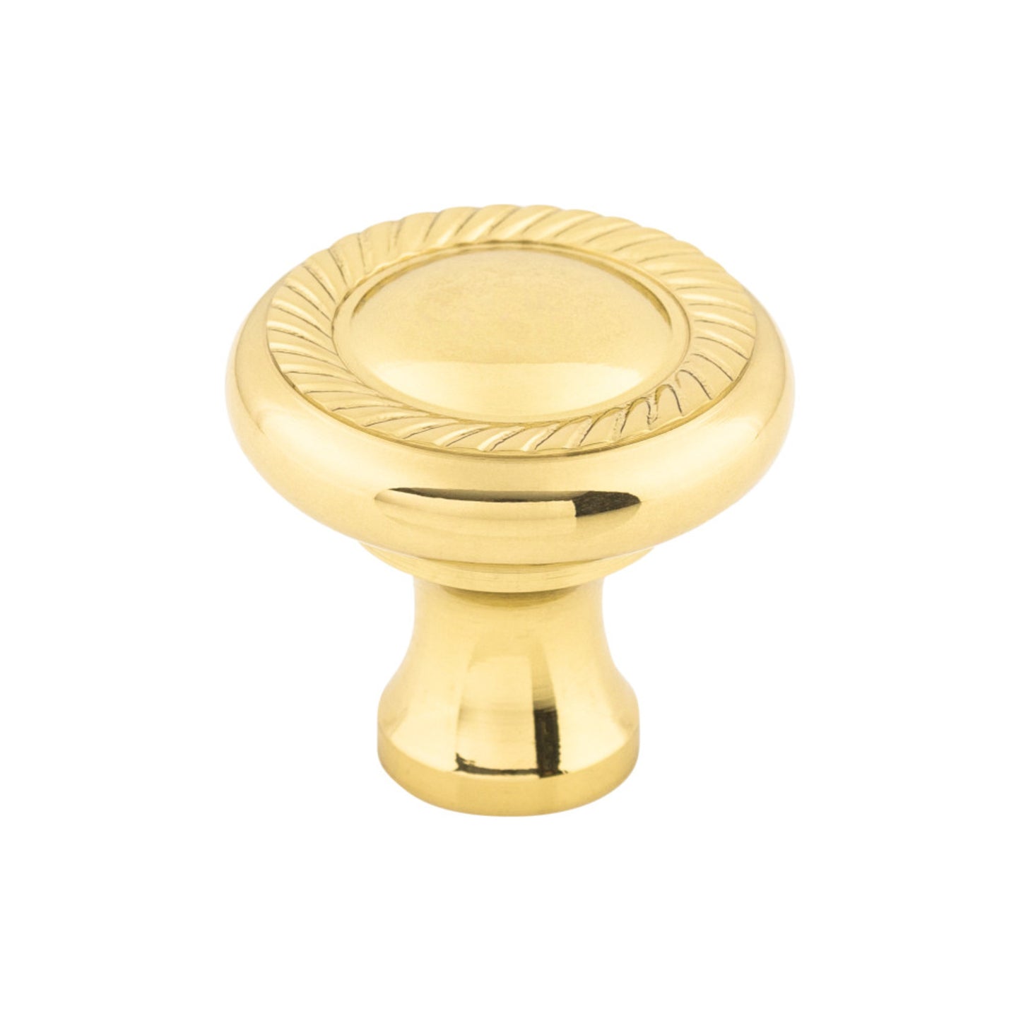 TOP KNOBS M324 Swirl Cut 1 1/4" Diameter Round Knob - Polished Brass