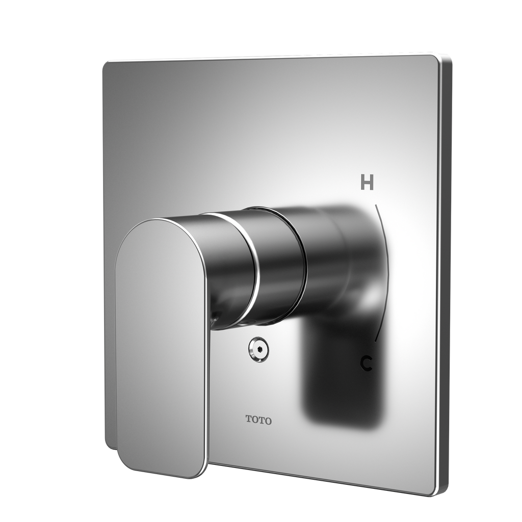 TOTO TS363P#CP Oberon Square 7 Inch Pressure Balance Valve Shower Trim - Polished Chrome