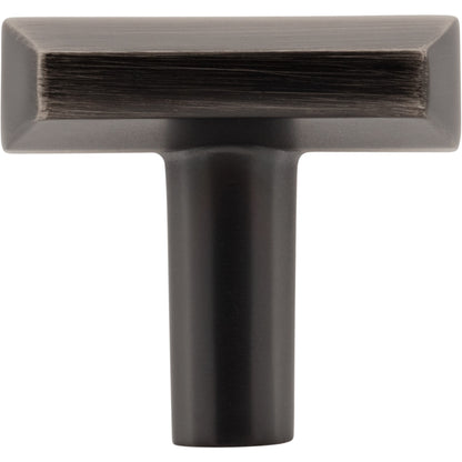 ELEMENTS 641BNBDL William 1-1/4" Length Square Knob - Brushed Pewter