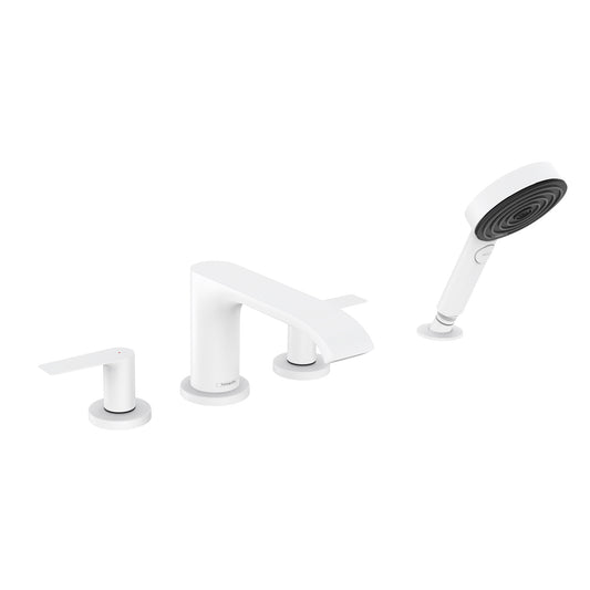 HANSGROHE 75443701 Vivenis 4-Hole Roman Tub Set Trim with 1.75 GPM Handshower - Matte White