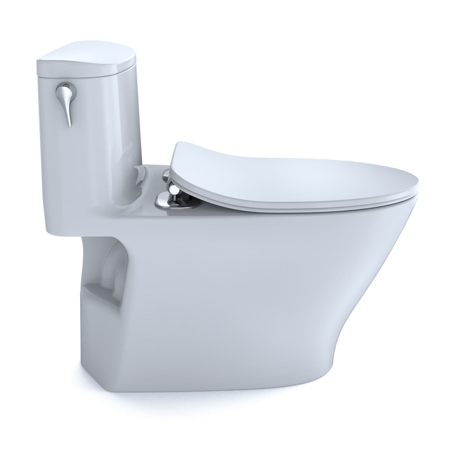 TOTO MS642234CEFG#01 Nexus One-Piece Elongated 1.28 GPF Universal Height Toilet with CEFIONTECT and SS234 SoftClose Seat , Cotton White