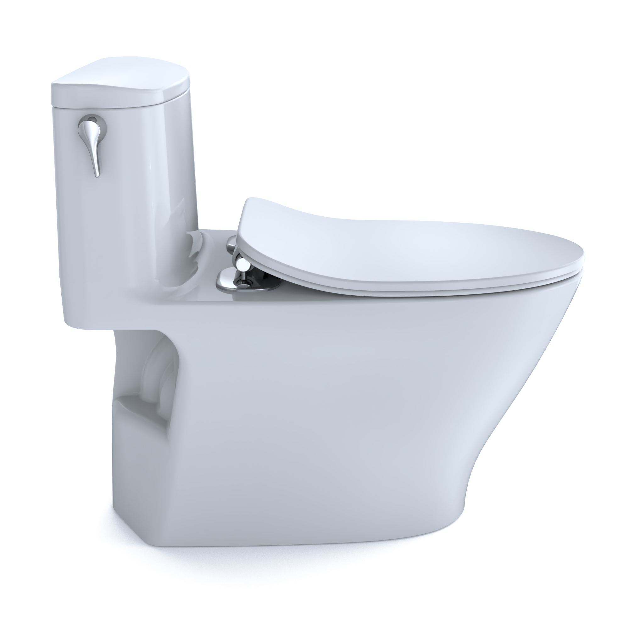 TOTO MS642234CEFG#01 Nexus One-Piece Elongated 1.28 Gpf Universal Height Toilet With Cefiontect And Ss234 Softclose Seat - Cotton White