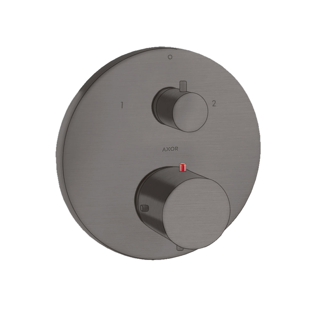 AXOR 10720341 Starck Thermostatic Trim with Volume Control and Diverter - Brushed Black Chrome