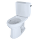 TOTO CST454CEFRG#01 Drake II Two-Piece Elongated 1.28 GPF Universal Height Toilet with CEFIONTECT and Right-Hand Trip Lever , Cotton White