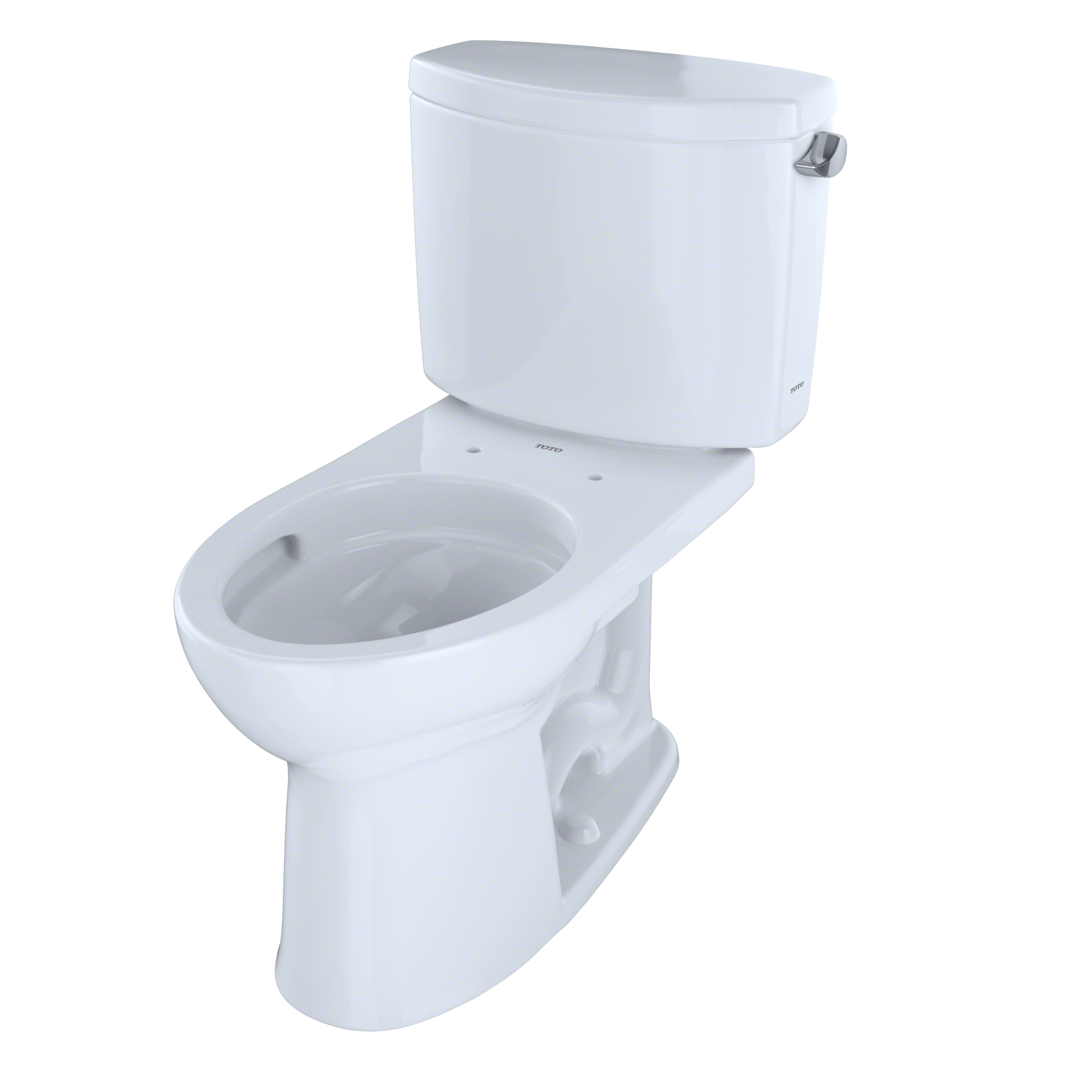 TOTO CST454CEFRG#01 Drake Ii Two-Piece Elongated 1.28 Gpf Universal Height Toilet With Cefiontect And Right-Hand Trip Lever - Cotton White