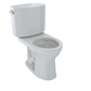 TOTO CST453CEFG#11 Drake II Two-Piece Round 1.28 GPF Universal Height Toilet with CEFIONTECT , Colonial White